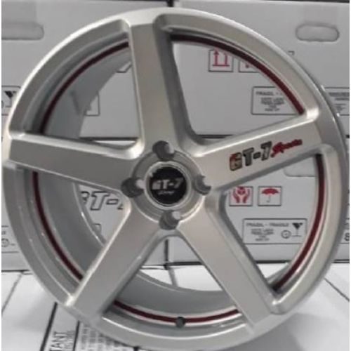 Jogo de Rodas Aro 17" 4x100 C-SPEC 2 - Prata Red Line - GT-7