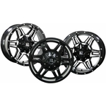 Jogo de Rodas Aro 17" 8X170 HD OFF ROAD OR-K2 PRETA DIAMANTADA MILLING