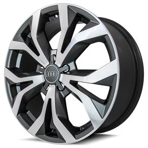 Jogo de Rodas Audi RS6 Aro 18 X 7,0 5x100 ET40 R35 Grafite Diamantado