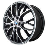 Jogo de Rodas BMW 335i Biturbo Aro 18 x 7,0 5x100 ET40 R54 Grafite Diamantado