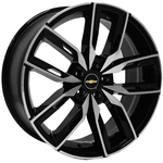 Jogo de Rodas Camaro SS Aro 17 x 7,0 5x100 ET40 Chevrolet K67 Preto Diamantado