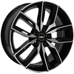 Jogo de Rodas Camaro SS Aro 17 x 7,0 5x108 ET40 Chevrolet K67 Preto Diamantado