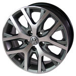 Jogo de Rodas Cross Fox 2012 Aro 15 X 6,0 5x100 ET38 Volkswagen R34 Grafite Diamantado