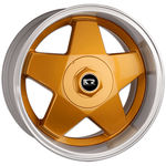 Jogo de Rodas Esportivas Borbet Aro 17 X 8,5 4x100/108 Et38 K56 Dourado Diamantado