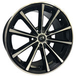 Jogo De Rodas Esportivas Concava Monaco Eclipse Aro 17 X 7,0 5x105 Et32 K63 Preto Diamantado