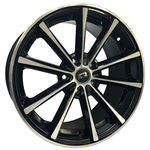 Jogo De Rodas Esportivas Concava Monaco Eclipse Aro 17 X 7,0 5x112 Et32 K63 Preto Diamantado