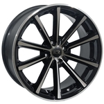 Jogo de Rodas Esportivas Concava Monaco Eclipse Aro 15 x 6,0 4x100 ET32 K63 Preto Diamantado