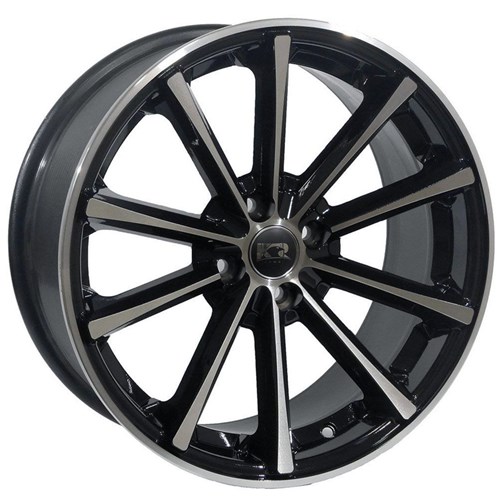 Jogo de Rodas Esportivas Concava Monaco Eclipse Aro 17 X 7,0 4X100 Et32 K63 Preto Diamantado