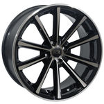 Jogo De Rodas Esportivas Concava Monaco Eclipse Aro 17 X 7,0 4x100 Et32 K63 Preto Diamantado