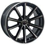 Jogo De Rodas Esportivas Concava Monaco Eclipse Aro 17 X 7,0 4x108 Et32 K63 Preto Diamantado