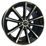 Jogo De Rodas Esportivas Concava Monaco Eclipse Aro 17 X 7,0 5x100 Et32 K63 Preto Diamantado