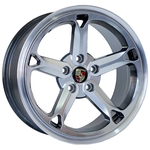 Jogo De Rodas Esportivas Concava Porsche Lambo Aro 17 X 8,0 5x114,3 Et40 M9 Prata Diamantado