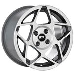 Jogo De Rodas Esportivas Euro Stance Aro 15 X 7,0 4x100 Et30 K66 Grafite Fosco Diamantado