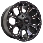 Jogo De Rodas Esportivas Off Road M12 Aro 17 X 8,0 5x114,3 Et20 Preto Fosco Diamantado