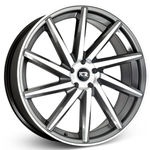 Jogo de Rodas Esportivas Vossen Cvt Aro 17 X 7,0 5x112 Et40 K51 Grafite Diamantado