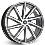 Jogo de Rodas Esportivas Vossen Cvt Aro 15 X 6,0 5x100 Et36 K51 Grafite Diamantado