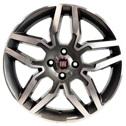 Jogo de Rodas Fiat Idea Sport R23 Aro 17 X 7,0 4x98 ET41 Grafite Diamond