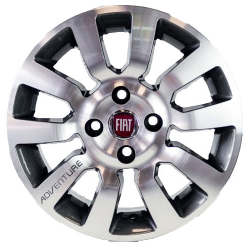 Jogo de Rodas Fiat Nova Strada Adventure Aro 15 X 6,0 4x98 R59 ET 35 Grafite Diamantado