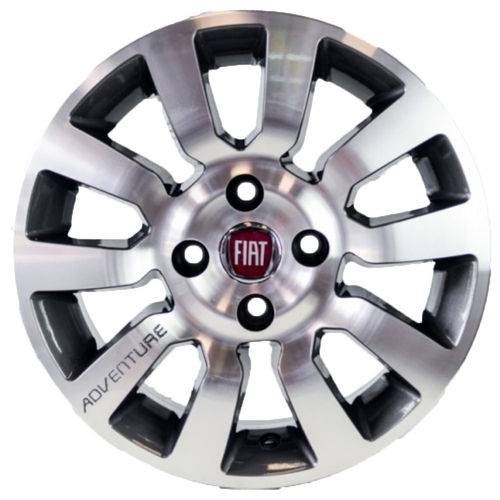 Jogo de Rodas Fiat Nova Strada Adventure Aro 15 X 6,0 4x98 R59 ET35 Grafite Diamantado