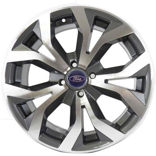 Jogo de Rodas Ford New Fiesta Aro 15 X 6,0 4X108 Et40 R35 Grafite Diamantado