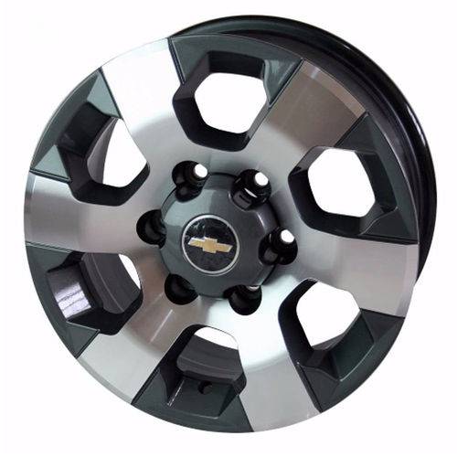 Jogo de Rodas GM S10 LTZ 2012 R31 Aro 16 X 7,0 6x139,7 ET33 Grafite Diamond