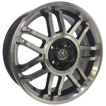 Jogo de Rodas Gol GT Snowflackes Aro 15 X 6,0 4x100 ET38 VW R83 Preto Diamantado