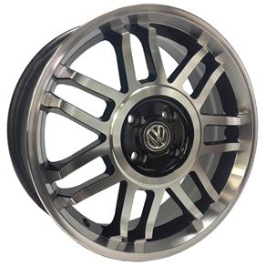 Jogo de Rodas Gol GT Snowflackes Aro 18 X 7,0 4x100 ET42 VW R83 Preto Diamantado