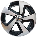 Jogo De Rodas Golf Europeu Aro 14 X 6,0 4x100 Et35 Volkswagen Zk650 Preto Diamantado