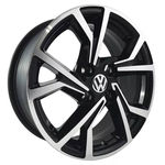 Jogo de Rodas Golf Gti Aro 15 X 6,0 4x100 ET38 VW R94 Preto Diamantado