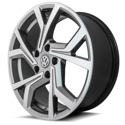 Jogo de Rodas Golf GTI Europeu Aro 17 X 7,0 5x100 ET38 R94 Volkswagen Grafite Diamantado