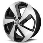 Jogo de Rodas Golf GTI Europeu Aro 17 X 7,0 5x112 ET38 R71 Volkswagen Preto Diamantado