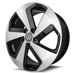 Jogo de Rodas Golf GTI Europeu Aro 18 x 7,0 5x112 ET38 R71 Volkswagen Preto Diamantado