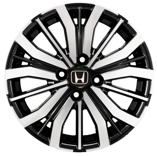 Jogo de Rodas Honda City Aro 15 X 6 4X100 Et50 S04 Preto Diamantado