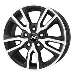 Jogo de Rodas Hyundai Creta Aro 16 X 6,0 5x114,3 ET43 R98 Preto Diamantado