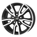 Jogo De Rodas Hyundai Creta Aro 16 X 6,0 5x114,3 Et43 R98 Preto Diamantado