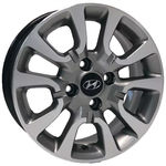 Jogo de Rodas Hyundai HB20x Aro 14 X 6,0 4x100 ET36 S06 Grafite Diamantado