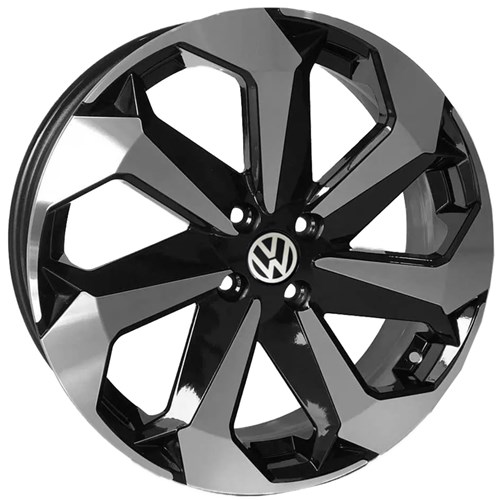 Jogo de Rodas Jetta Gli 2020 Aro 18 X 7,0 4X100 Et40 K71 Volkswagen Preto Diamantado