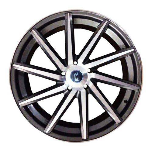 Jogo de Rodas Kr K-51 Vossen Aro 20" Furação 4x100 Acabamento Preto e Diamante Tala 7,5 Et 40