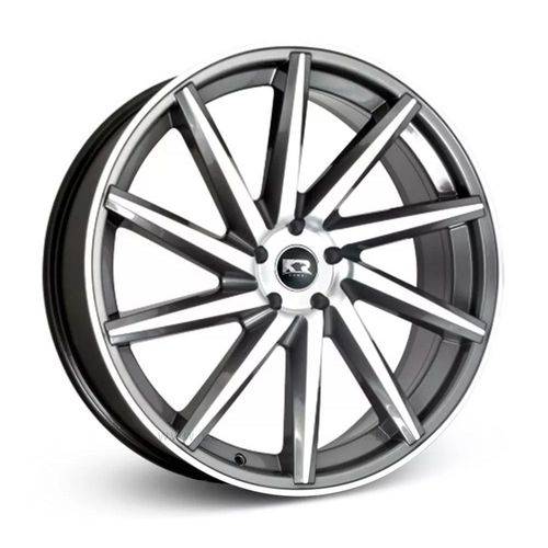 Jogo de Rodas Kr K-51 Vossen Aro 18" Furação 5x100 Acabamento Grafite e Diamante Tala 7 Et 40