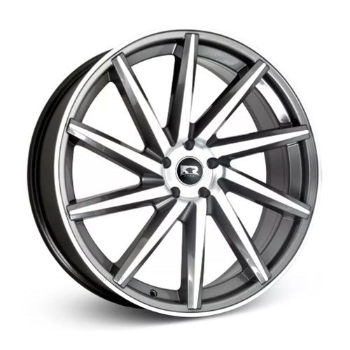 Jogo de Rodas Kr K-51 Vossen Aro 18" Furação 5x114 Acabamento Grafite e Diamante Tala 7 Et 40