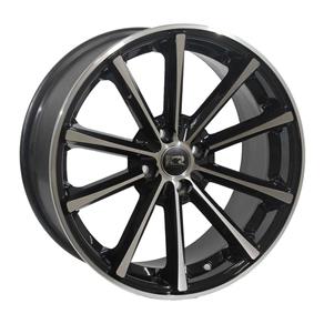 Jogo de Rodas Kr K-63 Eclipse Aro 20" Furação 4X108 Acabamento Preto e Diamante Tala 8 Et 35