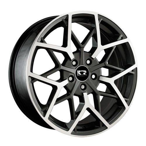 Jogo de Rodas Kr K-68 Aro 18 5x100 Preto Diam. T. 8 Et 40