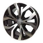 Jogo de Rodas Kr R-35 Audi Rs6 Aro 15" Furação 4x100 Acabamento Preto e Diamante Tala 6 Et 40