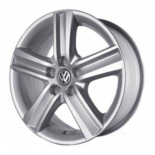 Jogo de Rodas Kr R-65 Vw Fox Highline Aro 17" Furação 5x100 Acabamento Prata Tala 7 Et 40