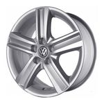 Jogo de Rodas Kr R-65 Vw Fox Highline Aro 15" Furação 5x100 Acabamento Prata Tala 6 Et 43