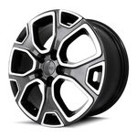 Jogo de Rodas Kr R-76 Jeep Renegade Aro 16" Furação 5x110 Acabamento Grafite e Diamante Tala 6 Et 28