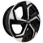 Jogo de Rodas MONACCO MW090 - CRETA Aro 16" - Furação 5x114 - Preto Brilhante Diamantado