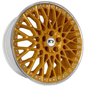 Jogo de Rodas New BBS Aro 20 X 7,5 5x112 ET40 K52 Dourado Diamantado