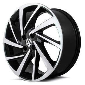 Jogo de Rodas New Polo Aro 14 X 6,0 4x100 ET30 Volkswagen R93 Preto Diamantado