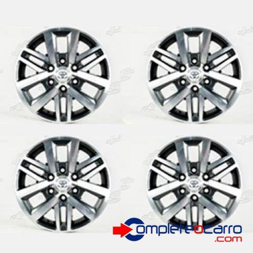 Jogo de Rodas Nova Hilux Aro 22" 22 X 9,0 R72 - Nova Toyota Hilux - 6x139,7 - Grafite Diamantada